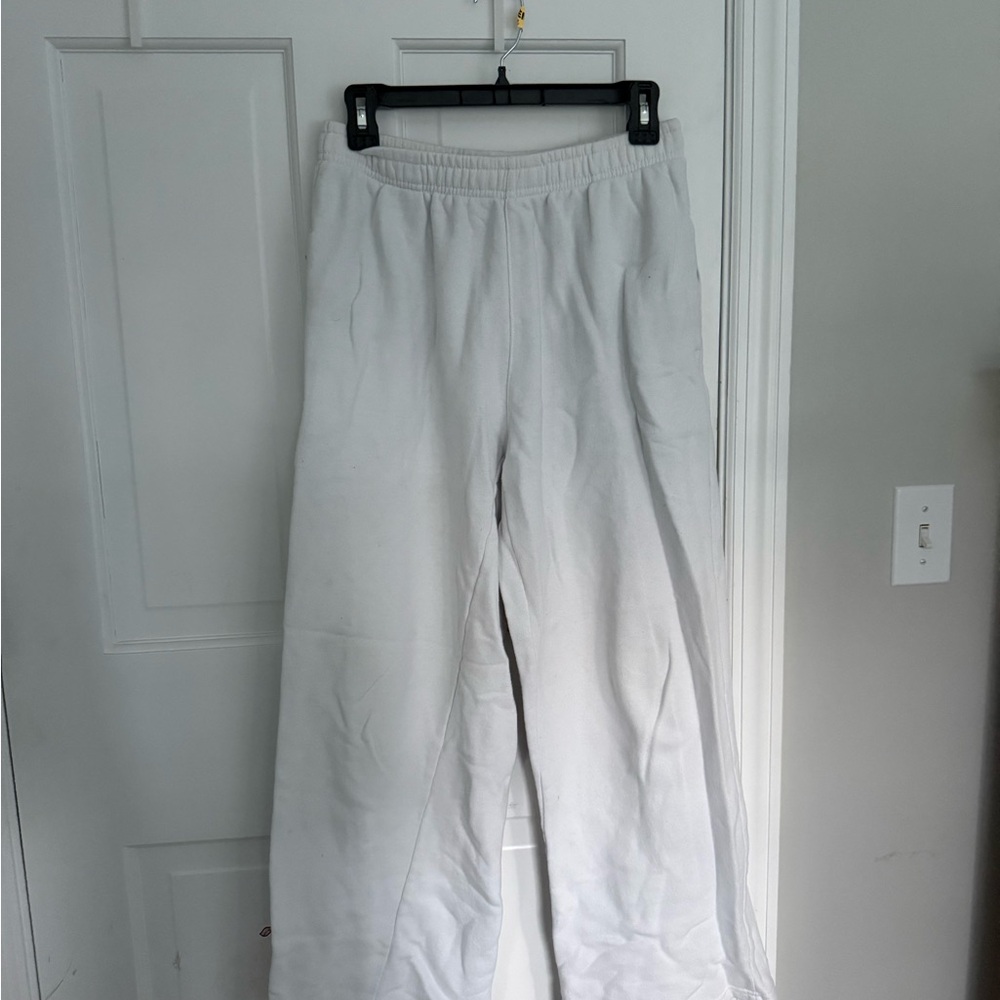 Brandy Melville White Wide Leg Pants